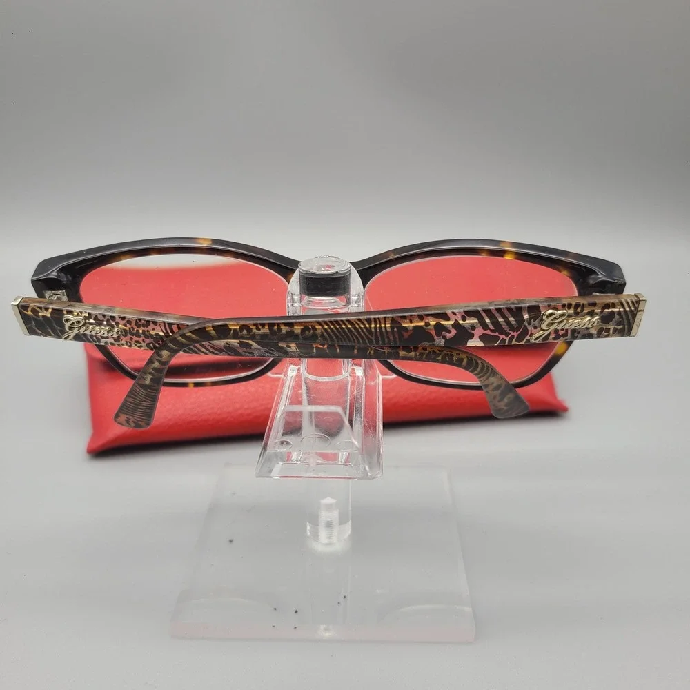 Guess GU2781 052 Tortoise Shell Animal Print Square Eyeglass Frames with Case